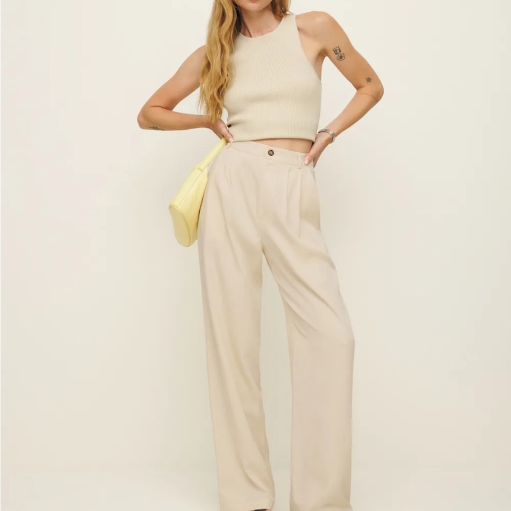 Reformation Mason Linen Pant 4P NWT